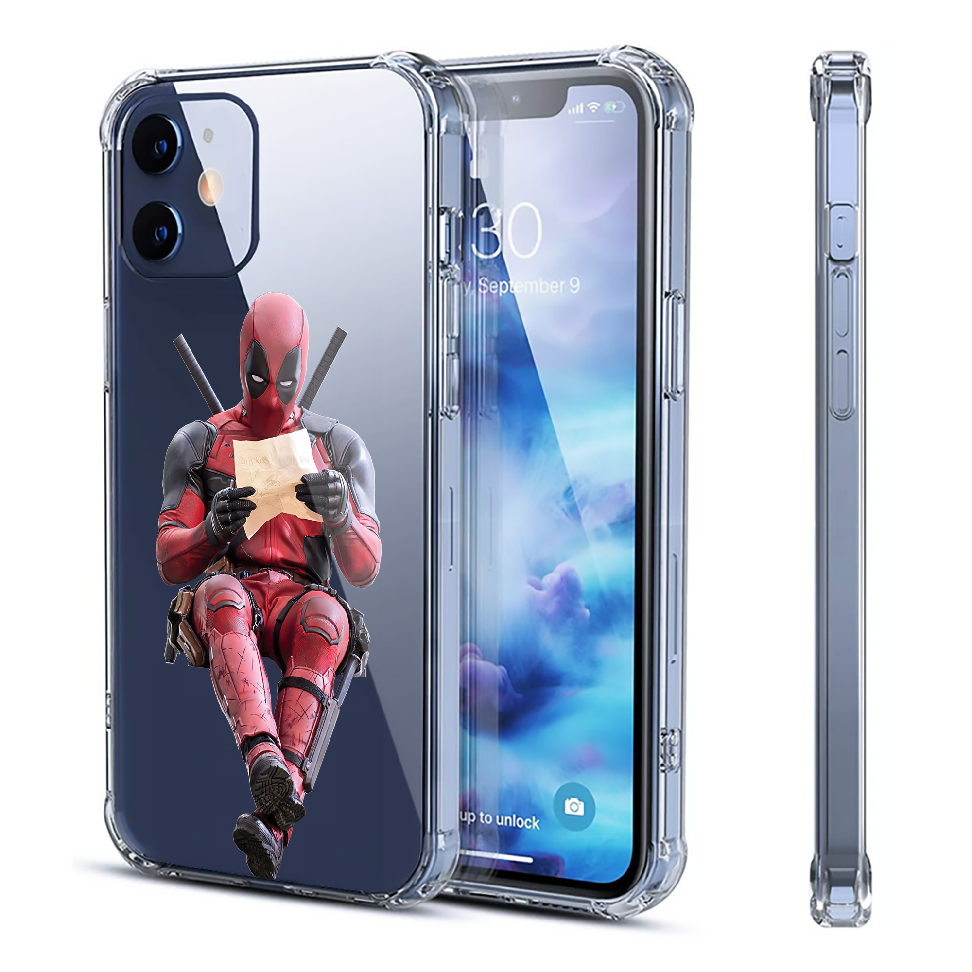 （画像用） Deadpool デッドプール 【iPhone 12シリーズ対応】透明スマホケース（クリアソフトケース）